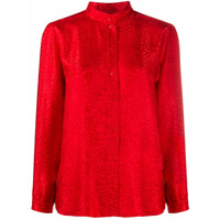 A.P.C. Camisa mangas longas sem colarinho - Vermelho