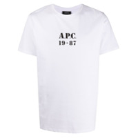 A.P.C. Camiseta Georges de algodão com estampa de logo - Branco