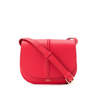 A.P.C. logo print foldover top satchel bag - Vermelho