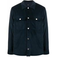 A.P.C. textured flap pocket shirt jacket - Azul