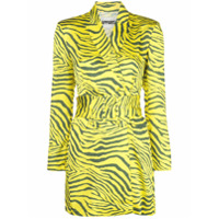 Apparis Vestido com cinto e estampa de zebra - Amarelo