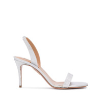 Aquazzura SandÃ¡lia So Nude com salto 85mm - Prateado