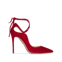 Aquazzura Sapato Aria de camurça com salto 105mm - Vermelho