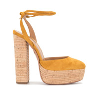 Aquazzura Sapato Penelope com plaforma de 140mm - Amarelo