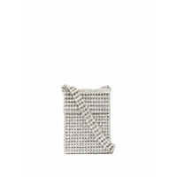 AREA Bolsa tiracolo pequena com aplicação de cristais - Prateado