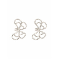 AREA silver-tone crystal-embellished earrings - Prateado
