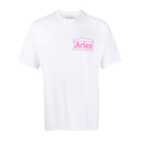 Aries Camiseta mangas curtas com estampa de logo - Branco