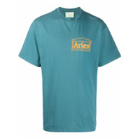 Aries Camiseta mangas curtas com logo - Azul