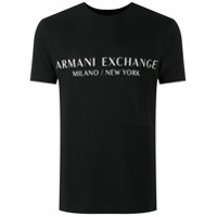 Armani Exchange T-shirt regular com estampa - Preto
