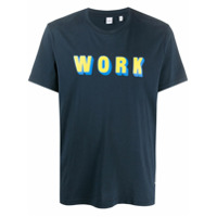 Aspesi Camiseta com estampa de slogan - Azul