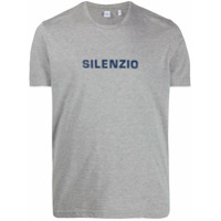Aspesi Camiseta decote careca com estampa slogan - Cinza
