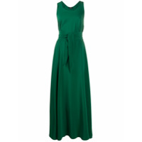 Aspesi Vestido de seda com amarração na cintura - Verde