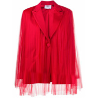 Atu Body Couture Blazer Villain com tule e abotoamento simples - Vermelho