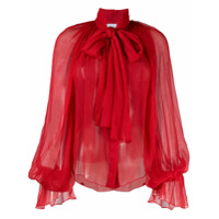 Atu Body Couture Blusa de chiffon com mangas amplas - Vermelho