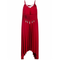 Atu Body Couture Vestido assimétrico com aplicações de cristais - Vermelho