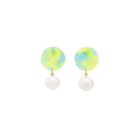 AYM Par de brincos com aplicações - MALIBU LIME