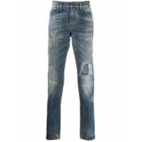 B-Used Calça jeans com efeito destroyed - Azul