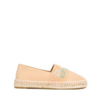 Baldinini Espadrille com logo de strass - Neutro