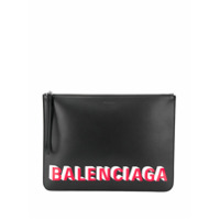 Balenciaga Carteira com estampa de logo - Preto