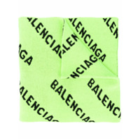 Balenciaga Echarpe com estampa de logo - Verde