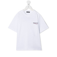 Balenciaga Kids Camiseta de algodão com logo - Branco