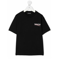 Balenciaga Kids Camiseta de algodão com logo - Preto