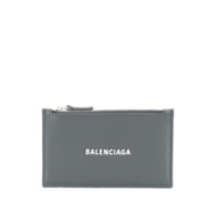 Balenciaga Porta-cartões Cash com estampa de logo - Cinza