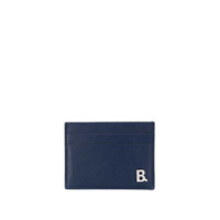 Balenciaga Porta-cartões com placa de logo B - Azul
