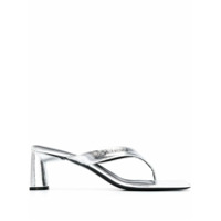 Balenciaga Sandália com abertura frontal e salto mm - Prateado