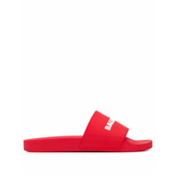 Balenciaga Slide com estampa de logo - Vermelho