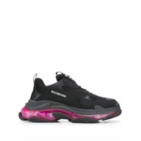 Balenciaga Tênis Triple S com solado transparente - Preto