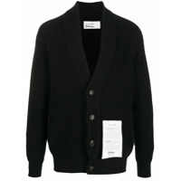 Ballantyne Cardigan de cashmere com patch de logo - Preto