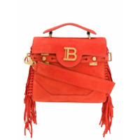 Balmain Bolsa tote B-Buzz 23 com franjas - Laranja