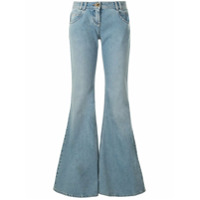 Balmain Calça jeans flare cintura baixa - Azul