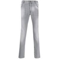 Balmain Calça jeans skinny com efeito desbotado - Cinza