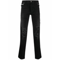 Balmain Calça jeans slim com joelho rasgado - Preto