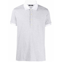 Balmain Camisa polo com estampa de logo - Cinza