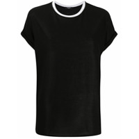 Balmain Camiseta com gola contrastante - Preto