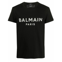 Balmain Camiseta preto com aplicação de logo