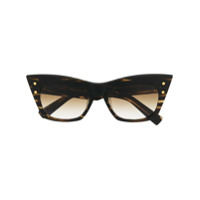 Balmain Eyewear Óculos de sol gatinho B-II - Marrom