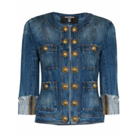 Balmain Jaqueta jeans com abotoamento - Azul