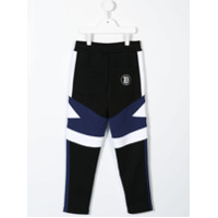 Balmain Kids Calça esportiva color block - Preto