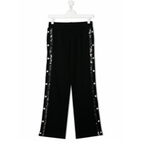 Balmain Kids Calça esportiva com botão - Preto