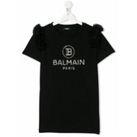 Balmain Kids Camiseta com aplicação de logo - Preto