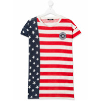 Balmain Kids Camiseta com estampa de bandeira americana - Vermelho
