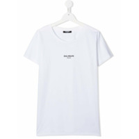 Balmain Kids Camiseta com estampa de logo - Branco