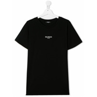 Balmain Kids Camiseta com estampa de logo - Preto