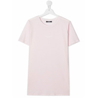 Balmain Kids Camiseta com estampa de logo - Rosa