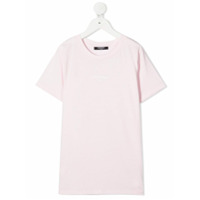 Balmain Kids Camiseta com estampa de logo - Rosa