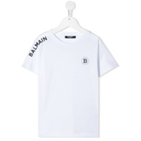 Balmain Kids Camiseta com logo bordado - Branco